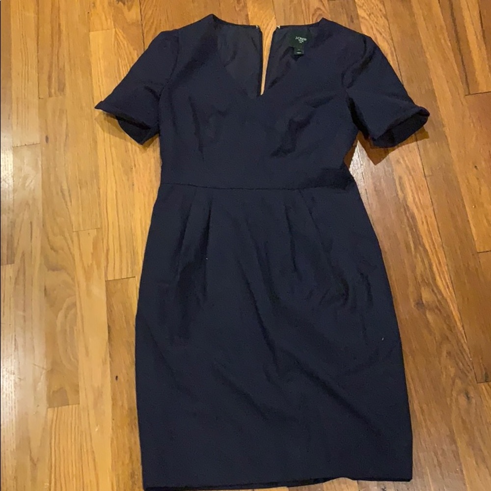 J. Crew v neck short sleeve suiting dress 6